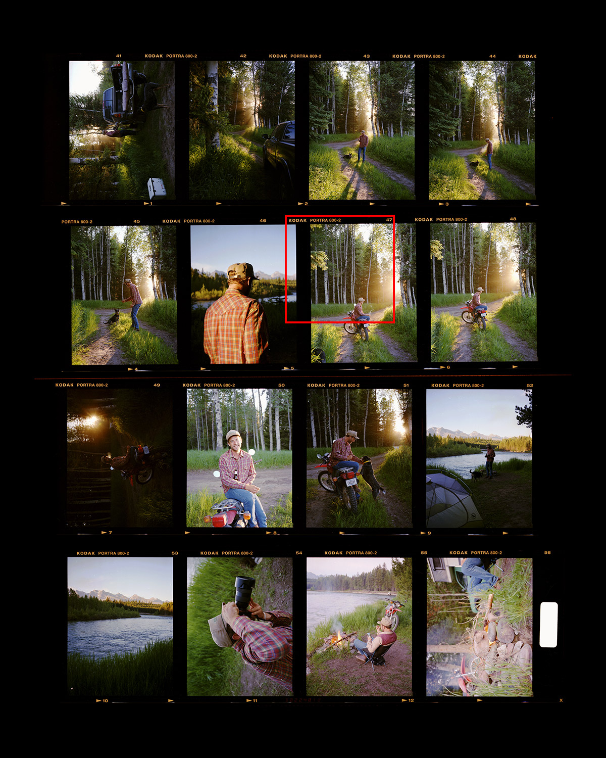 Digital contact sheet sample scan, © Forrest Mankins